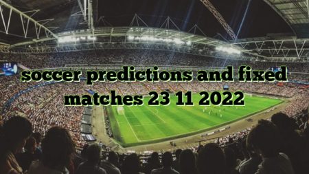 soccer predictions and fixed matches 23 11 2022